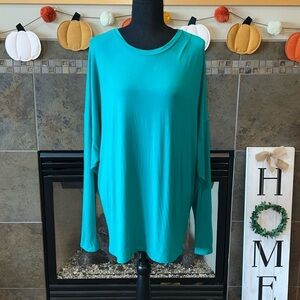 Green long sleeve top from White Birch, size 1X